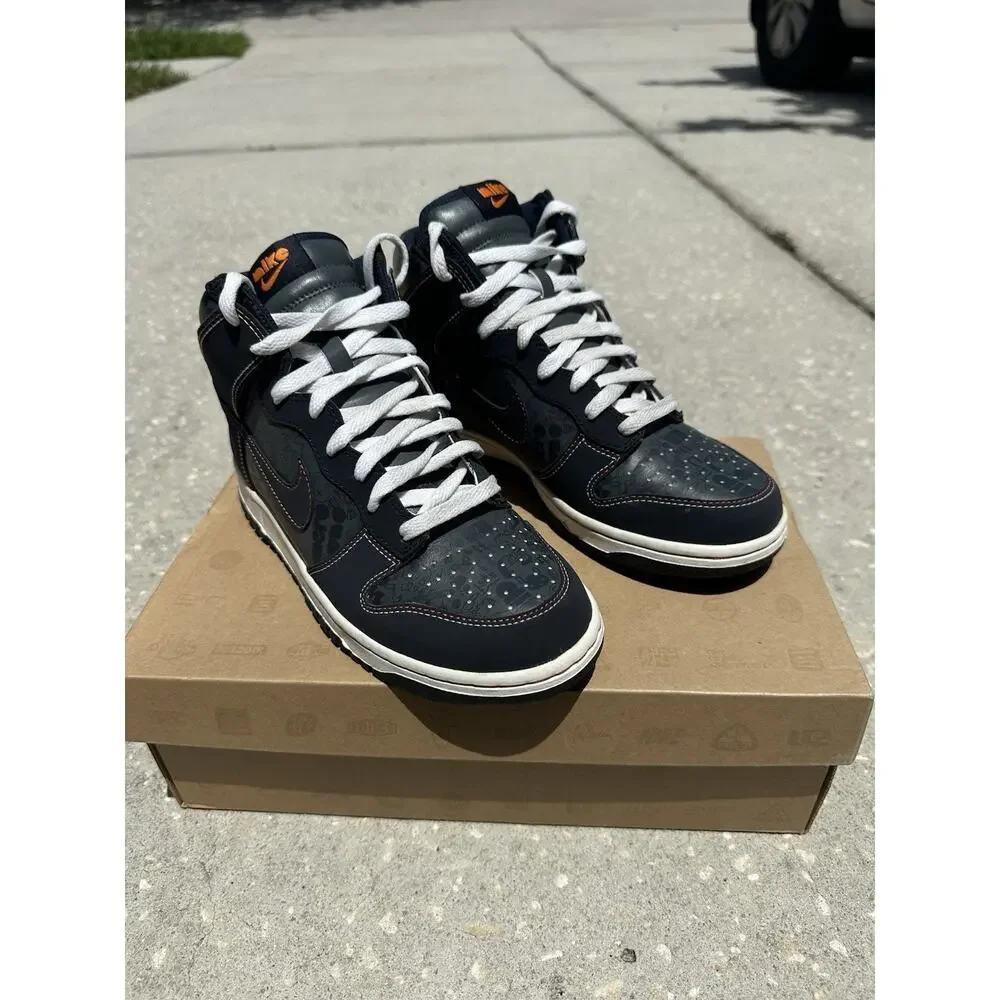 Nike Dunk High 2009 “Navy Blue/White” Gs Size 7Y 308319-042